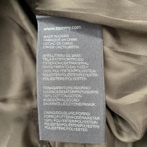 Tommy Hilfiger Quilted Jacket Black W Shoulder Patch Sz M Womens - Picture 6 of 7